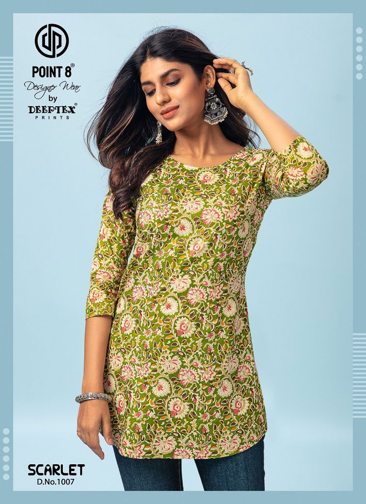 Deeptex Scarlet 1 Cotton Printed Short Ladies Tops Catalog
